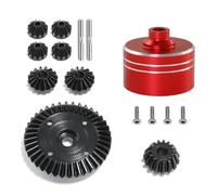 RC Voiture Pièce pour Tamiya XV02 pour TT02 pour TT02B 1/10 RC Voiture Pièces De Mise À Niveau Différentiel Dents Coquille Engrenage Conique Kit Réparation Remplacement(Red)