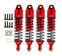 RC Voiture Pièce Pour Traxxas Pour LaTrax Pour Teton Pour Desert Pour Prerunner SST 1/18 4 Pièces Amortisseurs Avant Et Arrière En Métal Mise À Niveau Camions Voitures RC(Red)