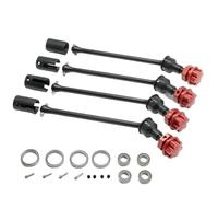 RC Voiture Pièce pour Traxxas pour Maxx pour Widemaxx 1:10 8996X 89086-4 Kit CVD Darbre Transmission Allongé en Acier Pièces Mise Niveau en Métal Modèles sur Chenilles RC(Black Red)