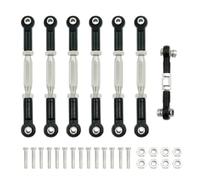 RC Voiture Pièce Pour Traxxas Pour Slash 4X4 Pour Vxl 2WD Pour Rustler Pour Stampede Pour Hoss 1/10 RC Pièces Mise À Niveau De Voiture Tendeurs En Métal Cambrure Biellette Ensemble Liaison(Black)