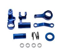 RC Voiture Pièce pour Traxxas pour Slash pour Rustler Estampillé pour Hoss 4X4 pour VXL 1/10 Leviers Direction en Métal Et Servomoteur Frein Ensemble Pièces Mise Niveau 6845X(Blue)