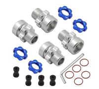 RC Voiture Pièce pour Traxxas pour Slash pour Rustler pour Stampede Roues Motrices 4X4 1/10 Adaptateur Moyeu Hexagonal Roue Cannelée en Métal 12mm 17mm Mise Niveau pour Voiture RC(Blue)