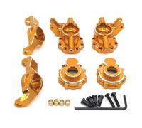 RC Voiture Pièce pour Traxxas pour TRX4 pour TRX6 pour HuangBo R1001 R1002, R1003 Essieu Avant en Métal Amélioré Siège Direction Pièces Voiture RC(Yellow)