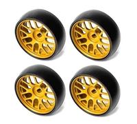 RC Voiture Pièce Pour Wltoys 284131 K969 K979 K989 Pour Kyosho Pour Mini-Z 1/28 26,5 Mm Jantes En Métal Pour Drift Dur Pneus Et Pièces De Voiture RC(Yellow)