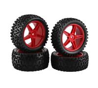 RC Voiture Pièce pour Wltoys pour Tamiya pour TT02B pour HSP 144001 144010 124007 124017 124019 1/10 1/12 1/14 Roue Pneu Voiture RC Tout-Terrain pour Buggy(Red)
