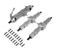 RC Voiture Pièce Pour WPL B16 B36 Pour JJRC Q60 Q63 Q64 Pour Fayee FY004 Pour MN-77 6WD 6X6 Pièces De Mise À Niveau Pour Essieu Avant Et Arrière Intermédiaire En Métal Pour Voitures RC(Silver,A)