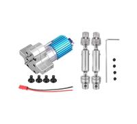 RC Voiture Pièce pour WPL pour MN Boîte Vitesses Entièrement Métal avec Dents en Métal 370 Moteurs Engrenages Semi Remorques Militaires pour Camionnettes Arbres Transmission(Silver)