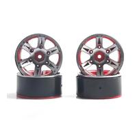 RC Voiture Pneus Jantes pour Axial SCX10 TRX4 pour Tamiya TF2 CC01 D90 D110 pour RGT 86100 4 Pièces 1,9 Pouces Jante De Roue en Métal À 6 Rayons 1/10 RC Crawler Car