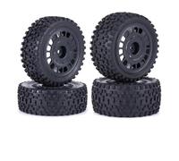 RC Voiture Pneus Roue Compatible avec Wltoys 104001 pour Tamiya pour TT-02B DT-02 1/10 RC Voiture Tout-Terrain pour Rallye pour Course Jantes Pièces 4 Pièces 88 Mm Pneus Roue Pneu(Black)