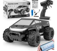 RC Voiture Telecommandé, Jouet Enfant 5-12 Ans 1:16 Garçon Voiture Cadeau de Noël Élégante Clochette Vélo Acier Montage
