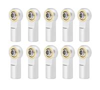 RC Voitures Jouets Pour AXIAL Pour SCX10 D90 D110 Pour Tamiya CC01 Pour Course 1/10 10 Pièces Biellettes De Direction En Aluminium M3 Et Rotule Voiture RC Sur Pour Circuit(Silver)