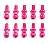 RC Voitures Jouets Pour Tamiya Pour TT01 Pour TT02 Pour Sakura D5 1/10 10 Pièces Vis À Tête Sphérique Hexagonale En Métal M3 Pièces Rechange Universelles Pour Voiture Drift RC(Pink)