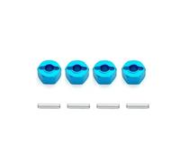 RC Voitures Jouets Pour Traxxas Pour Slash 4x4 Pour MJX H16 16207 1/10 4 Pièces Adaptateur Moyeu Hexagonal Roue En Aluminium 12 Mm D'épaisseur 7Mm Voiture RC Pièces Mise À Niveau(SKY BLUE)