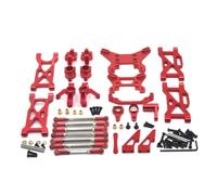 RC Voitures Jouets Pour WLtoys 104001 104002 1/10 Métal Modification La Coupelle Direction Support D'amortisseur Bras Oscillant Ensemble 11 Pièces Pièces Voiture Radiocommandée(Red)