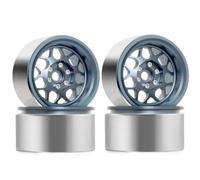 RC Voitures Modèles Beadlock Jante Roue Aluminium 2.2Pouces 4Pièces Hexagonales pour TRX4 pour TRX6 pour SCX10 90046 RR10 pour Wraith 1/10 RC Pièces Voiture sur Chenilles(Titanium)