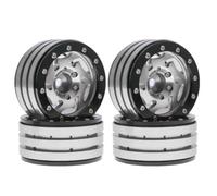 RC Voitures Modèles Jantes Roues Beadlock avec Trous Tornado Métal Qualité Supérieure pour Axial pour SCX10 pour TRX4 pour TRX6 1/10 RC Pièces Mise À Niveau Chenille De Voiture(Silver)
