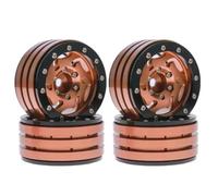 RC Voitures Modèles Jantes Roues Beadlock avec Trous Tornado Métal Qualité Supérieure pour Axial pour SCX10 pour TRX4 pour TRX6 1/10 RC Pièces Mise À Niveau Chenille De Voiture(Brown)
