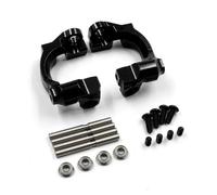 RC Voitures Modèles Jeu Moyeux Avant C Aluminium pour Traxxas pour Mini pour Maxx 1/10 Télécommande Mise À Niveau Voiture Pièces Et Accessoires(Black)