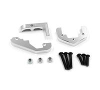 RC Voitures Modèles Jeu Plaques Renfort Boîte Vitesses Aluminium pour Tamiya Ta01 Ta02 Df-01 Top Force Manta pour Ray 1/10 RC Pièces Mise À Niveau Voiture(Silver)