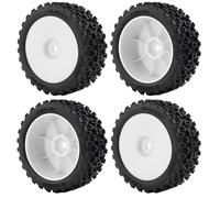 RC Voitures Modèles Pour Arrma Pour Typhon Pour Grom 1/18 4 Jantes Plastique Avec Pneus Caoutchouc - Accessoires Mise À Niveau Voitures RC(White)