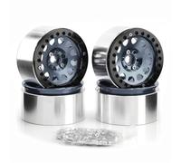RC Voitures Modèles Pour Axial Pour SCX10 Pour Wraith Pour Capra RR10 RBX10 Pour Traxxas Pour TRX4 D90 1/10 4 Moyeux Jante Beadlock 2.2 Pouces Pièces Détachées Voitures RC Crawler(Grey)