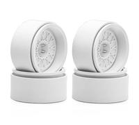 RC Voitures Modèles Pour Axial Pour SCX10 Pour Wraith RR10 Pour Capra RBX10 Pour TRX4 1/10 4 Pièces Plastique Beadlock 1.9 Pouces Jante Moyeu Roue RC Pièces Voiture Sur Chenilles(WHITE)