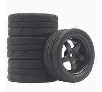 RC Voitures Modèles pour HPI pour HSP pour Kyosho pour Tamiya XV02 XV01 TA06 pour TT01 pour TT02 PTG2 1/10 Pièces D'amélioration Voitures RC Pneus Caoutchouc Hexagone 12Mm(Black 2)