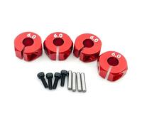 RC Voitures Modèles Pour HSP Pour Tamiya Pour SCX10 Pour Slash 1Jeu D'hexagones Roue Aluminium Épaisseur 5/6/7Mm Moyeu D'entraînement 12Mm Avec Vis Centrage Camion RC Pour Circuit(Red,6mm)