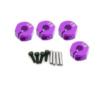 RC Voitures Modèles Pour HSP Pour Tamiya Pour SCX10 Pour Slash 1Jeu D'hexagones Roue Aluminium Épaisseur 5/6/7Mm Moyeu D'entraînement 12Mm Avec Vis Centrage Camion RC Pour Circuit(Purple,7mm)