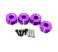 RC Voitures Modèles Pour HSP Pour Tamiya Pour SCX10 Pour Slash 1Jeu D'hexagones Roue Aluminium Épaisseur 5/6/7Mm Moyeu D'entraînement 12Mm Avec Vis Centrage Camion RC Pour Circuit(Purple,6mm)