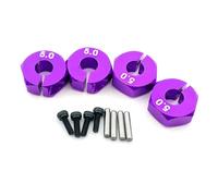 RC Voitures Modèles Pour HSP Pour Tamiya Pour SCX10 Pour Slash 1Jeu D'hexagones Roue Aluminium Épaisseur 5/6/7Mm Moyeu D'entraînement 12Mm Avec Vis Centrage Camion RC Pour Circuit(Purple,5mm)