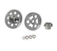 RC Voitures Modèles pour Tamiya pour Hotshot II 2024 Version 58737 Cadre 1/10 RC Pièces Mise À Niveau Voiture Boîte Vitesses Arrière 6061 Engrenage Aluminium(Silver)
