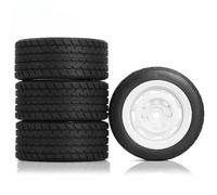 RC Voitures Modèles Pour Tamiya XV01 XV02 TA06 Pour TT01 Pour TT02 PTG2 144001 A959 1/10 4 Pièces Jante Plastique 60mm Avec Pneu Caoutchouc Pièces Mise À Niveau Voiture RC(Type H)