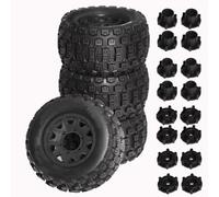 RC Voitures Modèles pour Traxxas pour MAXX pour Arrma pour Granite pour Kraton 1/10 RC Pièces Voiture Accessoires 4Pièces 128mm Monstre Cascadeur Camion Pneu 12mm 14mm Hex(Black)