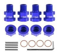 RC Voitures Pièces Pour Arrma 3S Pour Senton Pour Vorteks Pour Typhon Big Pour Rock Pour Granite 1/10 Adaptateur Hexagonal Roue En Métal 14 Mm Vers 17 Mm - Pièces Mise À Niveau RC(Blue)