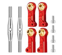 RC Voitures Pièces pour Arrma Fury Mega 1/10 Pièces Accessoires D'amélioration pour Monster Truck Kit Biellettes Aluminium avec Rotule Bras Servo 25T(Red,Rear)