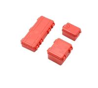 RC Voitures Pièces Pour Axial Pour SCX24 1/24 Ensemble Bagages À L'échelle - Coffret À Outils 3 Pièces Avec Couvercle Ouvrant Crawler RC(Red)
