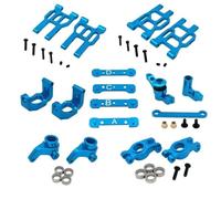 RC Voitures Pièces pour MJX 10303 10304 1/10 RC Voiture Télécommande Métal Modification Roulement Coupelle Direction Avant Arrière Kit Bras Oscillant(Blue)