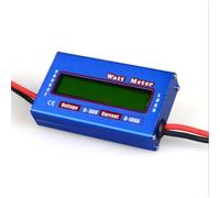 RC Wattmètre 0-60V 0-100A Analyseur de puissance pour avions modéliques, voltmètre numérique avec indicateur de capacité, compteur compact en alliage d'aluminium bleu