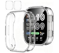 Rc-Z Lot de 2 coques de protection d'écran transparentes pour Amazfit Bip | Coque intégrale en TPU souple, pas besoin de retirer le bracelet, résistante aux chocs, aux rayures, écran transparent