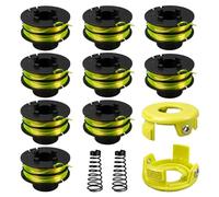 RC118 Bobine de Fil pour débroussailleuse Ryobi RLT3025F/S, RLT3525S, 1,2 mm, Bobine Double avec Couvercle de Bobine et Ressort (9 bobines + 2 couvercles + 2 Ressorts)