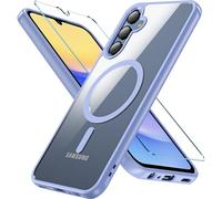RC1WD Coque de protection magnétique pour Samsung Galaxy A15 5G/4G, compatible avec Magsafe avec verre blindé, anti-chocs, anti-chute, pour l'extérieur - Bleu clair
