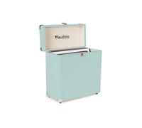 RC32 Etui de Rangement pour Vinyle 33 Tours - Bleu, Mallette pour 30 à 35 Vinyles, Coins Renforcés