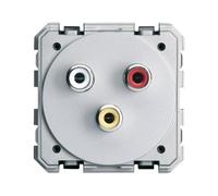 RCA audio/video bornier vis 2M - APPAREILLAGE MURAL GALLERY HAGER WXF631