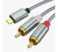 RCA Cable for iPhone,Lightning Male to 2RCA Male Y Auxiliary Audio Digital Cable Compatible with Lightning Amplifier Speaker HDTV Home Theater Video Projector