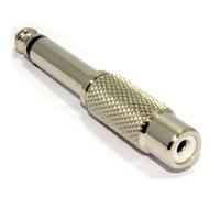 RCA Cinch Femelle vers 6,35 mm Mono Jack Fiche Métal Adaptateur