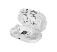 RCA EarSwitch Écouteurs sans fil 4 en 1 Duo TWS, Bluetooth 5.4 à oreilles ouvertes et intra-auriculaires, double ensemble d'écouteurs dans un étui, 20 heures d'autonomie, écran LED, ultra basses