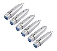 Adaptateur XLR mâle vers RCA/RCA Connexion microphone audio 3 broches, lot de 6