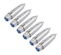 Rca Fiche XLR Douille 3 Broches Adaptateur Audio Connexion Microphone 6er Set