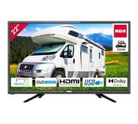 RCA iRB22H3C Télévision 22 Pouces (56 cm), Dolby Audio, Triple Tuner DVB-C/T2/S2, VGA, HDMI, USB, Sortie Audio numérique, Mode hôtel, 230V & 12V Adaptateur Voiture, Option pour caravanes, 2023